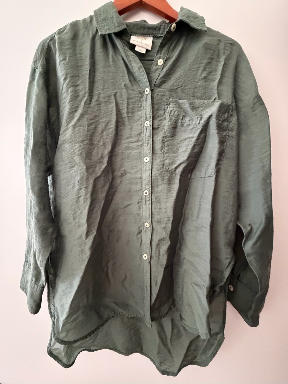 Maeve Olive Green Bennet Button-Up Tunic